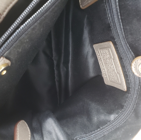 Coach Ashley Steel Metallic Elegant Leather Crossbody Shoulder Bag Sz Large - Picture 8 of 15